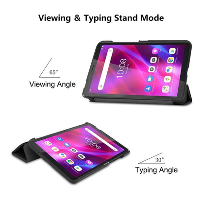 For Lenovo Tab M7 1/2/3 ENKAY Custer Texture Horizontal Flip PU+PC Leather Case with Three-folding Holder, For Lenovo Tab M7 1/2/3