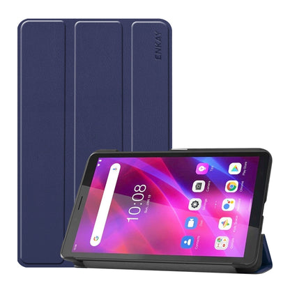 For Lenovo Tab M7 1/2/3 ENKAY Custer Texture Horizontal Flip PU+PC Leather Case with Three-folding Holder, For Lenovo Tab M7 1/2/3