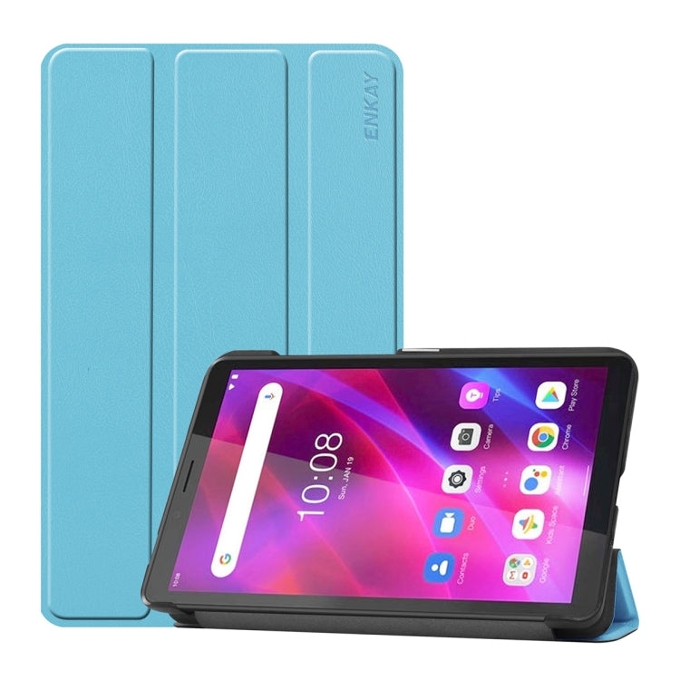 For Lenovo Tab M7 1/2/3 ENKAY Custer Texture Horizontal Flip PU+PC Leather Case with Three-folding Holder, For Lenovo Tab M7 1/2/3
