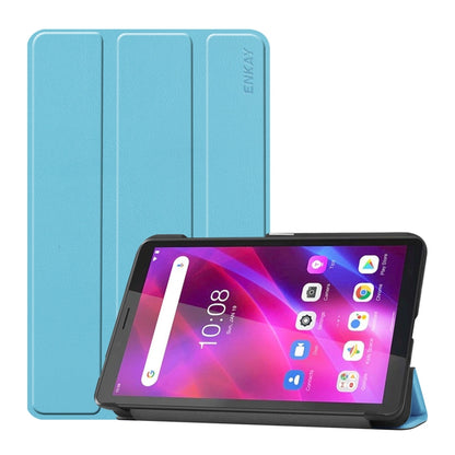For Lenovo Tab M7 1/2/3 ENKAY Custer Texture Horizontal Flip PU+PC Leather Case with Three-folding Holder, For Lenovo Tab M7 1/2/3