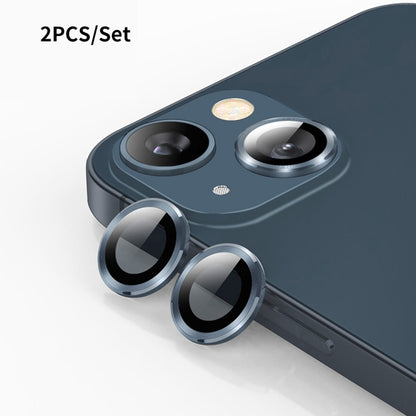 ENKAY Hat-Prince Aluminium Alloy + Tempered Glass Camera Lens Cover Film Ring for iPhone 13 / 13 mini