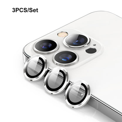 ENKAY Hat-Prince Aluminium Alloy + Tempered Glass Camera Lens Cover Film Ring for iPhone 13 Pro / 13 Pro Max