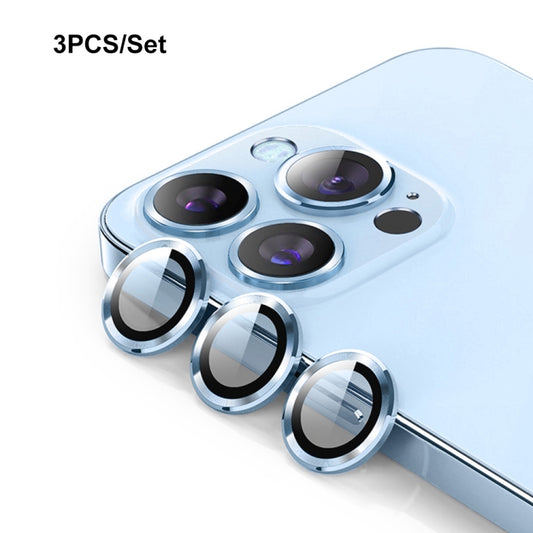 Bague de protection d'objectif d'appareil photo ENKAY Hat-Prince en alliage d'aluminium + verre trempé pour iPhone 13 Pro / 13 Pro Max