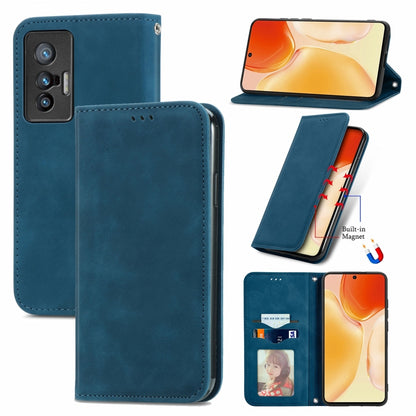 Retro Skin Feel Business Magnetic Horizontal Flip Leather Case with Holder & Card Slots & Wallet & Photo Frame, For Motorola  G60 S, For vivo X70, For vivo X70 Pro, For TECNO Pova 2