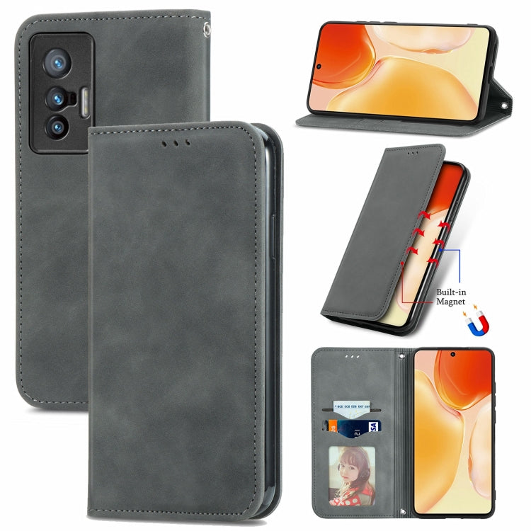 Retro Skin Feel Business Magnetic Horizontal Flip Leather Case with Holder & Card Slots & Wallet & Photo Frame, For Motorola  G60 S, For vivo X70, For vivo X70 Pro, For TECNO Pova 2