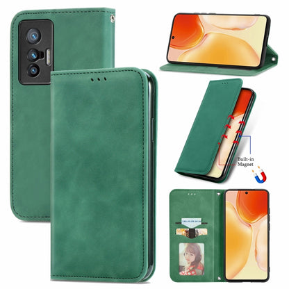 Retro Skin Feel Business Magnetic Horizontal Flip Leather Case with Holder & Card Slots & Wallet & Photo Frame, For Motorola  G60 S, For vivo X70, For vivo X70 Pro, For TECNO Pova 2
