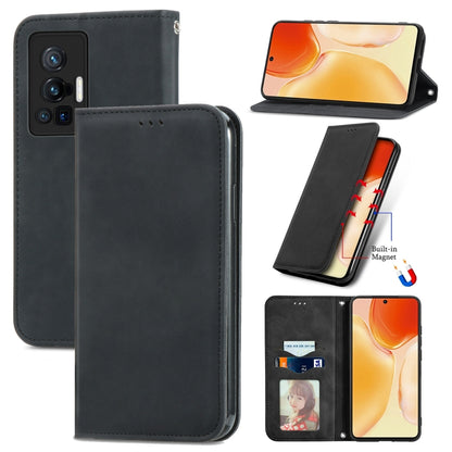 Retro Skin Feel Business Magnetic Horizontal Flip Leather Case with Holder & Card Slots & Wallet & Photo Frame, For Motorola  G60 S, For vivo X70, For vivo X70 Pro, For TECNO Pova 2