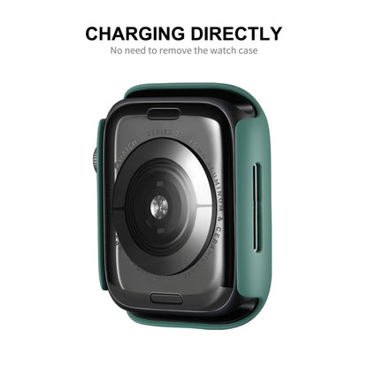 ENKAY Hat-Prince PC Frame + Full Coverage PMMA HD Screen Protector Film for Apple Watch Series 7 45mm
