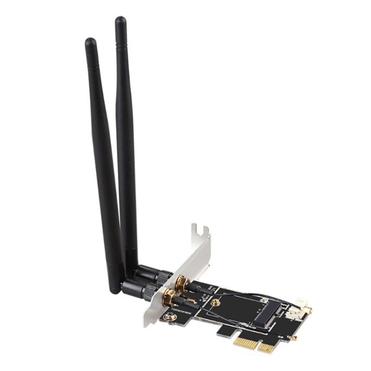 Kadi ya TXB001 PCIE-1X hadi Adapta ya Antena mbili ya NGFF-Ekey - ORIWHIZ