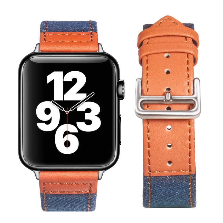 Sliver Buckle Leather Strap For Apple Watch Series, 7 41mm / 6&SE&5&4 40mm / 3&2&1 38mm, 7 45mm / 6&SE&5&4 44mm / 3&2&1 42mm