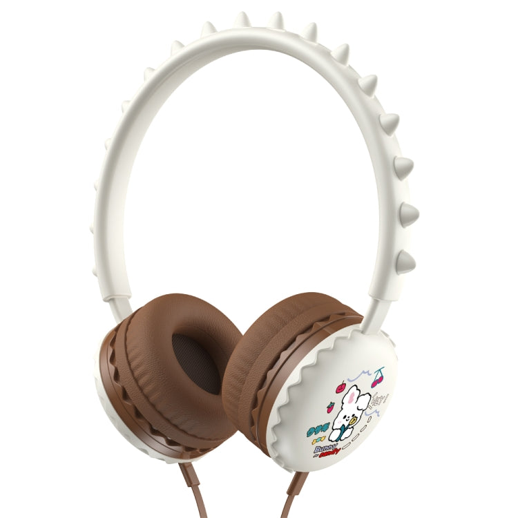 Casque d'écoute filaire Y19 avec dessin animé mignon pour enfants, avec microphone, casque de musique stéréo pour enfants, cadeaux