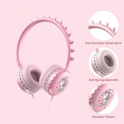Casque d'écoute filaire Y19 avec dessin animé mignon pour enfants, avec microphone, casque de musique stéréo pour enfants, cadeaux