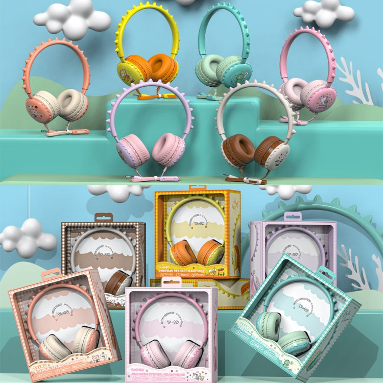 Casque d'écoute filaire Y19 avec dessin animé mignon pour enfants, avec microphone, casque de musique stéréo pour enfants, cadeaux