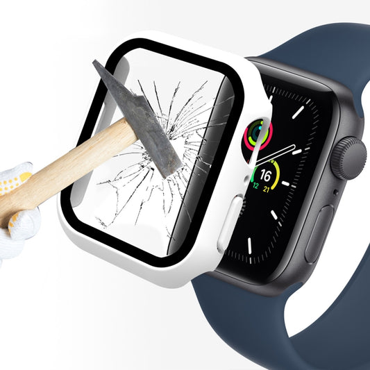 ENKAY Hat-Prince 2 en 1 cadre PC + protecteur en verre trempé 9H étui à couverture complète pour Apple Watch Series 7 41 mm