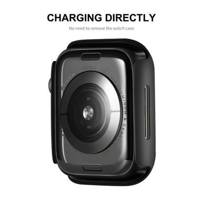 ENKAY Hat-Prince 2 in 1 PC Frame + 9H Tempered Glass Protector Full Coverage Case for Apple Watch Series 7 45mm