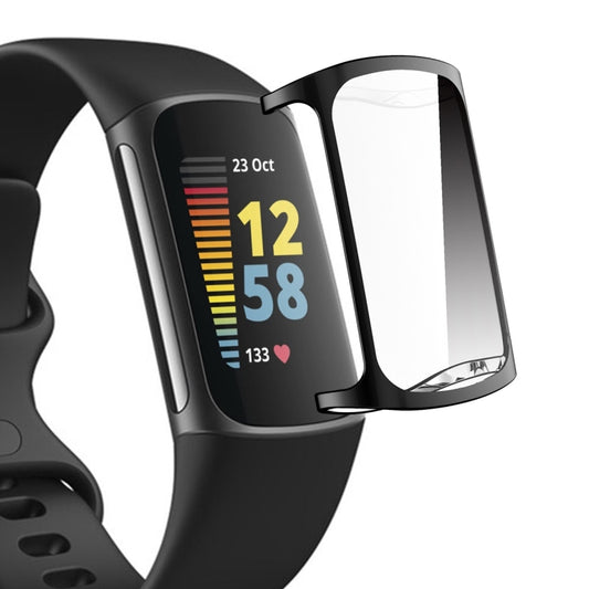 Pour Fitbit Charge 5/ Charge 6 ENKAY Hat-Prince Coque Souple en TPU Électroplaqué à Couverture Complète Résistant aux Rayures