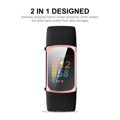 For Fitbit Charge 5/ Charge 6 ENKAY Hat-Prince Full Coverage Electroplated Soft TPU Case Scratch Resistant Cover