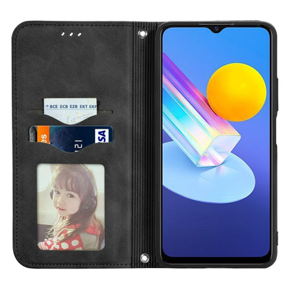 Retro Skin Feel Magnetic Horizontal Flip Leather Case With Holder & Card Slots & Wallet & Photo Frame, For vivo Y72 5G, For OPPO Realme C21Y