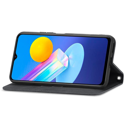 Retro Skin Feel Magnetic Horizontal Flip Leather Case With Holder & Card Slots & Wallet & Photo Frame, For vivo Y72 5G, For OPPO Realme C21Y