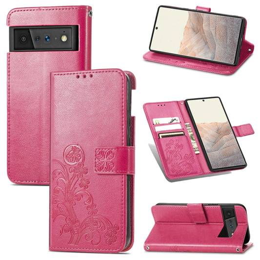 Four-leaf Clasp Embossed Leather Case with Lanyard & Card Slot & Wallet & Holder, For Google Pixel 6, For Infinix Zero 8, For ZTE V30 Vita, For ZTE Blade A31 Lite, For DOOGEE N40 Pro
