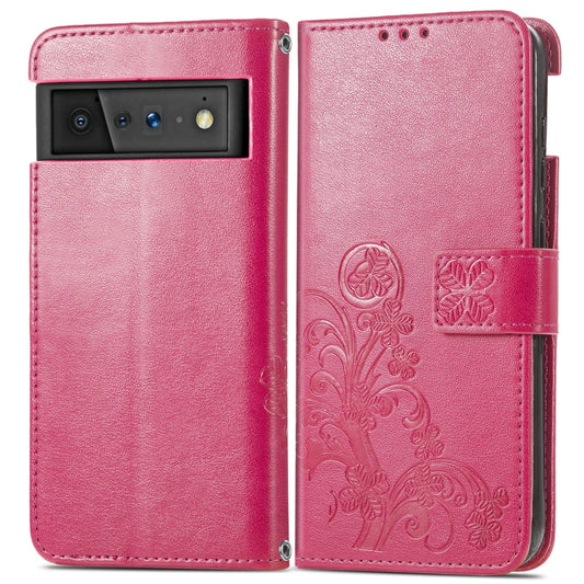 Four-leaf Clasp Embossed Leather Case with Lanyard & Card Slot & Wallet & Holder, For Google Pixel 6, For Infinix Zero 8, For ZTE V30 Vita, For ZTE Blade A31 Lite, For DOOGEE N40 Pro