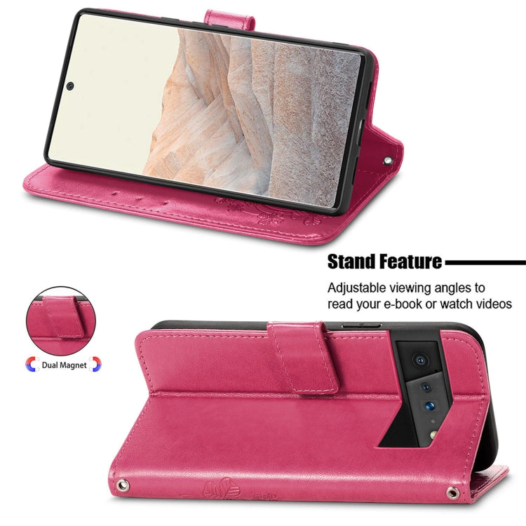 Four-leaf Clasp Embossed Leather Case with Lanyard & Card Slot & Wallet & Holder, For Google Pixel 6, For Infinix Zero 8, For ZTE V30 Vita, For ZTE Blade A31 Lite, For DOOGEE N40 Pro