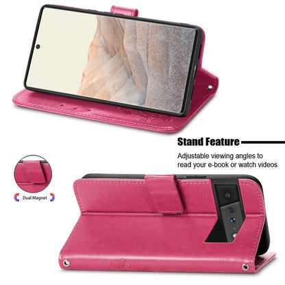 Four-leaf Clasp Embossed Leather Case with Lanyard & Card Slot & Wallet & Holder, For Google Pixel 6, For Infinix Zero 8, For ZTE V30 Vita, For ZTE Blade A31 Lite, For DOOGEE N40 Pro