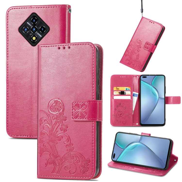 Four-leaf Clasp Embossed Leather Case with Lanyard & Card Slot & Wallet & Holder, For Google Pixel 6, For Infinix Zero 8, For ZTE V30 Vita, For ZTE Blade A31 Lite, For DOOGEE N40 Pro