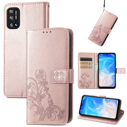 Four-leaf Clasp Embossed Leather Case with Lanyard & Card Slot & Wallet & Holder, For Google Pixel 6, For Infinix Zero 8, For ZTE V30 Vita, For ZTE Blade A31 Lite, For DOOGEE N40 Pro