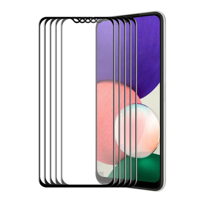 5 PCS ENKAY Hat-Prince Full Glue Tempered Glass 6D Full Coverage Anti-scratch Protector, For Samsung Galaxy A03s 164mm(5pcs), For Samsung Galaxy A03s 166mm(5pcs), For Samsung Galaxy A22 4G(5pcs), For Samsung Galaxy A22 5G(5pcs)                         ...