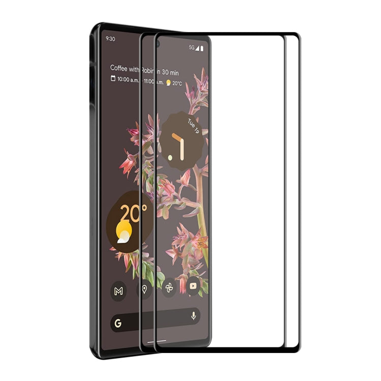 For Google Pixel 6 ENKAY Hat-Prince Full Glue Tempered Glass 6D Full Coverage Anti-scratch Protector, 1 PCS, 2 PCS, 5 PCS