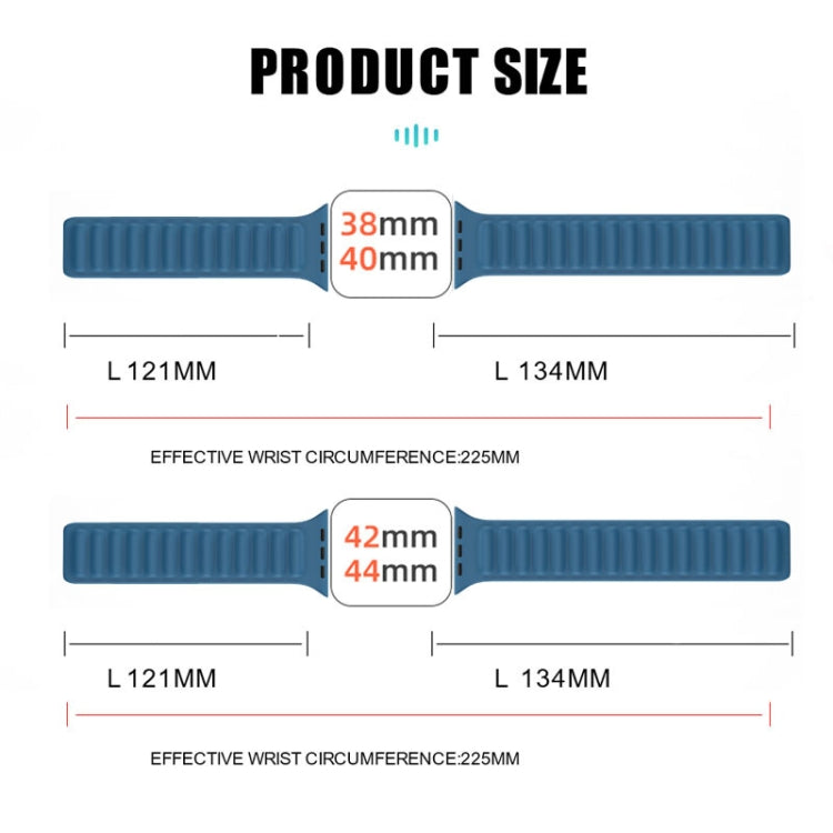 Silicone Magnetic Strap Watchband For Apple Watch Series, 7 41mm / 6&SE&5&4 40mm / 3&2&1 38mm, 7 45mm / 6&SE&5&4 44mm / 3&2&1 42mm