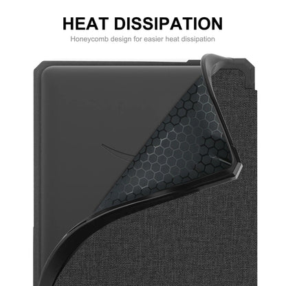For Amazon Kindle Paperwhite 5 2021 ENKAY Solid Color Denim Texture Horizontal Flip Leather Tablet Case with Sleep / Wake-up Function