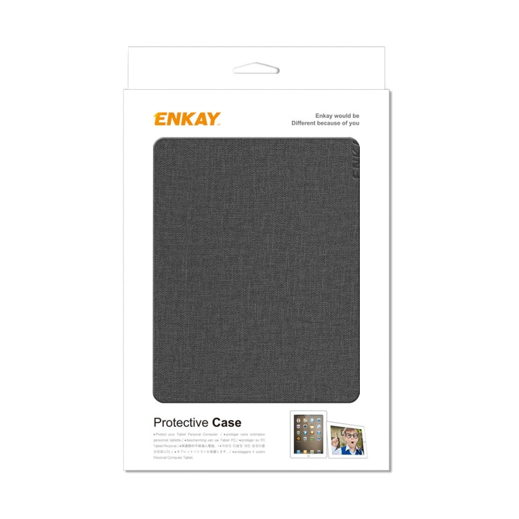 For Amazon Kindle Paperwhite 5 2021 ENKAY Solid Color Denim Texture Horizontal Flip Leather Tablet Case with Sleep / Wake-up Function