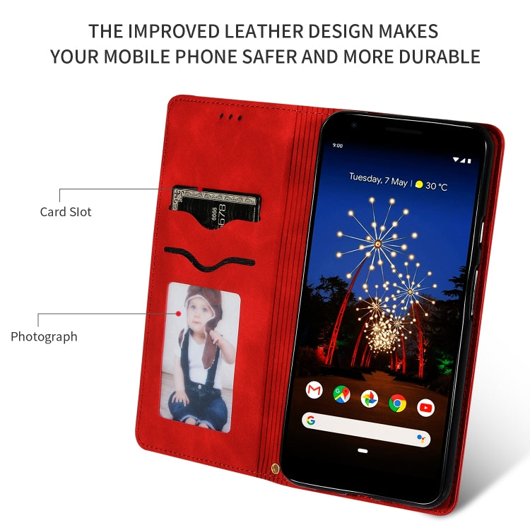 Retro Skin Feel Business Magnetic Horizontal Flip Leather Case for Google Pixel 3A XL, For Google Pixel 3A XL