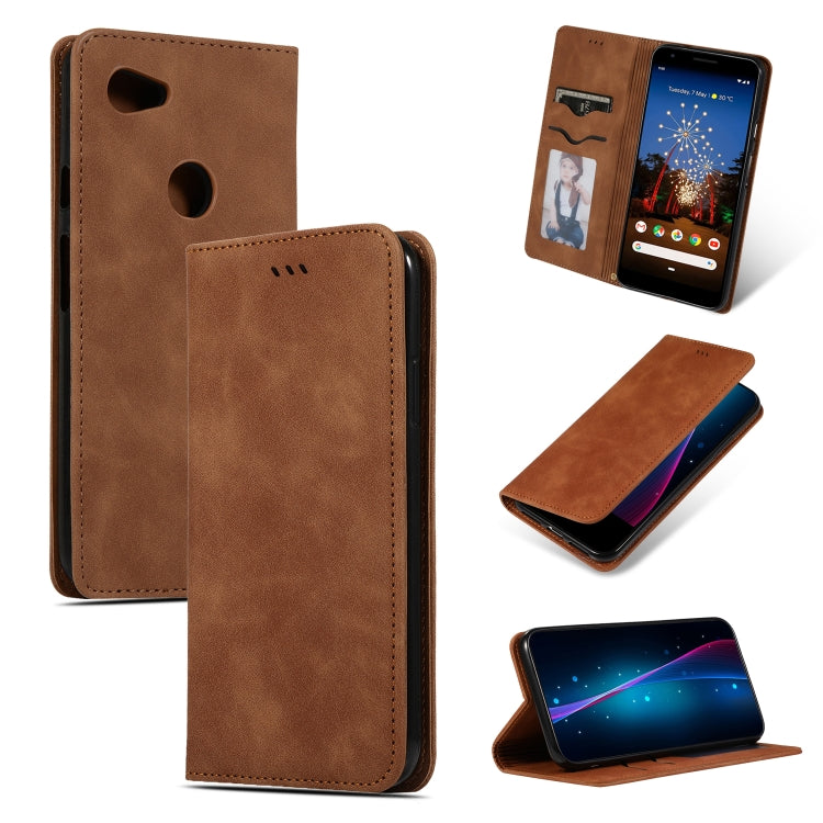 Retro Skin Feel Business Magnetic Horizontal Flip Leather Case for Google Pixel 3A XL, For Google Pixel 3A XL