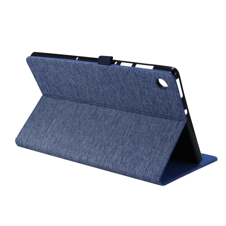 Horizontal Flip Fabric PU Leather Tablet Case with Card Slots & Holder, For OPPO Realme Pad