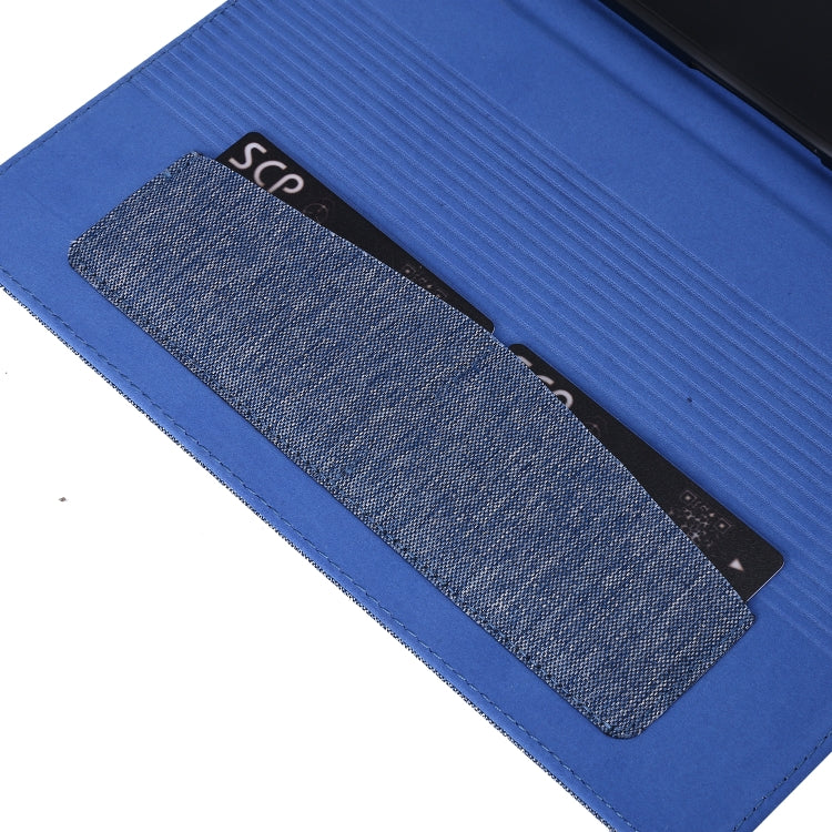 Horizontal Flip Fabric PU Leather Tablet Case with Card Slots & Holder, For OPPO Realme Pad