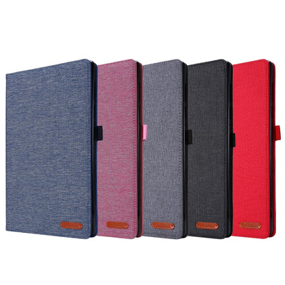 Horizontal Flip Fabric PU Leather Tablet Case with Card Slots & Holder, For OPPO Realme Pad