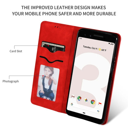 Retro Skin Feel Business Magnetic Horizontal Flip Leather Case for Google Pixel 3, For Google Pixel 3
