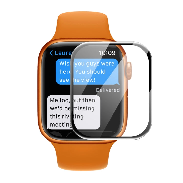 ENKAY Hat-Prince 3D Curved Edge Full Coverage Full Tempered Glass HD Screen Protector Film For Apple Watch Series 9 / 8 / 7 45mm, 1 PC, 2 PCS, 5 PCS, 10 PCS