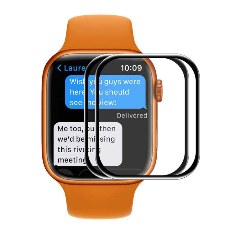 ENKAY Hat-Prince 3D Curved Edge Full Coverage Full Tempered Glass HD Screen Protector Film For Apple Watch Series 9 / 8 / 7 45mm, 1 PC, 2 PCS, 5 PCS, 10 PCS