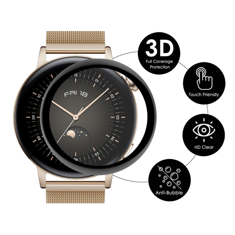 For Huawei Watch GT 3 42mm ENKAY Hat-Prince Full Coverage 3D Curved Soft PC Edge + PMMA HD Screen Protector Film, 1 PC, 2 PCS, 5 PCS, 10 PCS