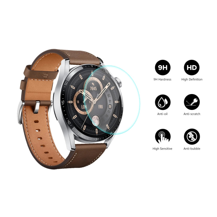 For Huawei Watch GT 3 46mm ENKAY Hat-Prince 0.2mm 9H 2.15D Curved Edge Tempered Glass Screen Protector Watch Film, 1 PC, 2 PCS, 5 PCS, 10 PCS