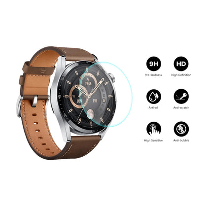 For Huawei Watch GT 3 46mm ENKAY Hat-Prince 0.2mm 9H 2.15D Curved Edge Tempered Glass Screen Protector Watch Film, 1 PC, 2 PCS, 5 PCS, 10 PCS