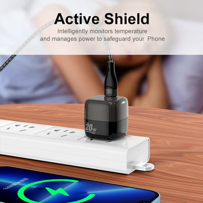 Chargeur rapide ENKAY APQ-011 Mini PD 20 W USB-C / Type-C, prise américaine