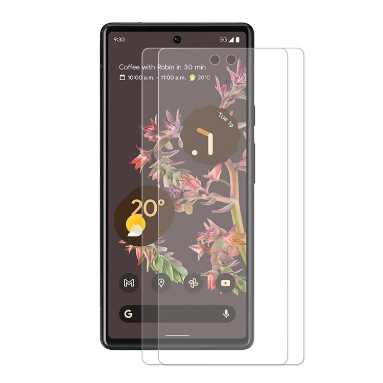 2 PCS For Google Pixel 6 ENKAY Hat-Prince 0.26mm 9H 2.5D Curved Edge Tempered Glass Screen Film, 2 PCS