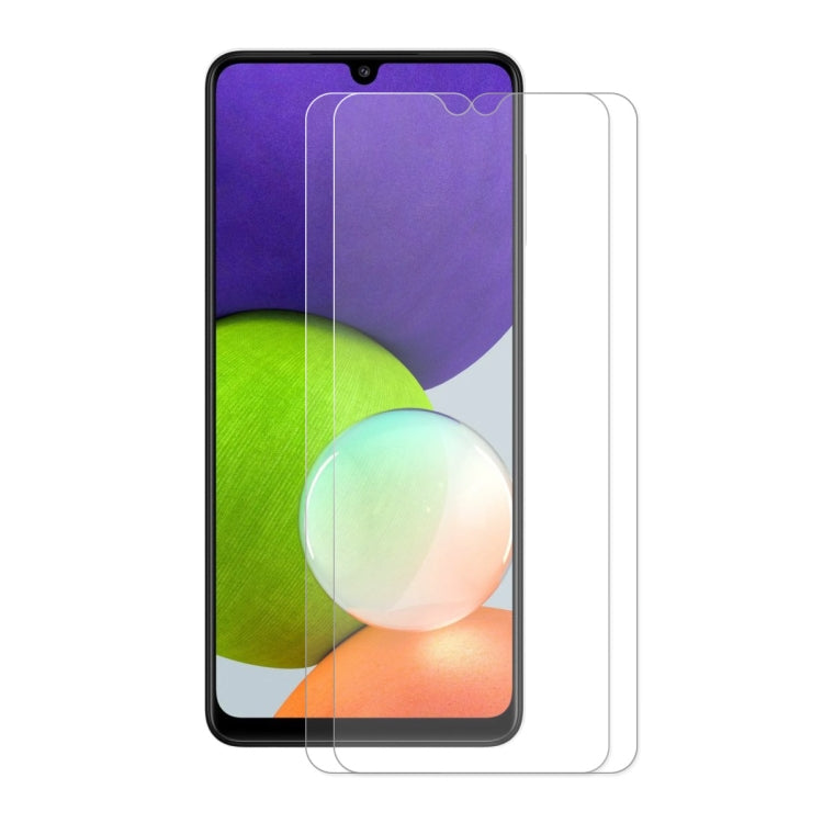 2 PCS For Samsung Galaxy A32 4G ENKAY Hat-Prince 0.26mm 9H 2.5D Curved Edge Tempered Glass Screen Film, For Samsung Galaxy A32 4G(2 PCS)