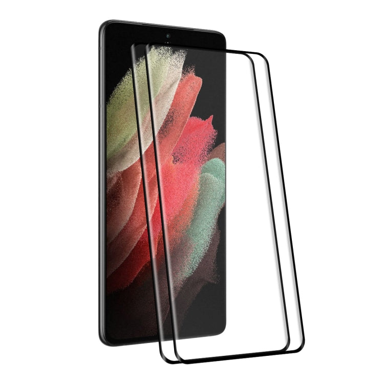 For Samsung Galaxy S21 Ultra ENKAY 0.26mm 3D Curved Full Hot Bending Tempered Glass Film, 1pc, 2pcs, 5pcs