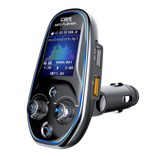 BT29 Lecteur MP3 multifonctionnel de voiture à écran couleur, adaptateur Bluetooth de carte de sortie auxiliaire multilingue, BT29